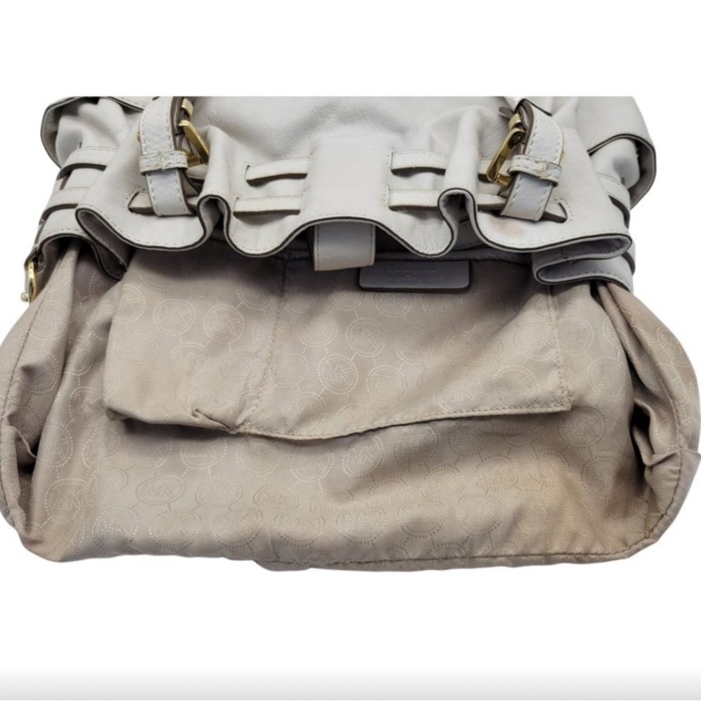 Michael Kors Cream Satchel with Gold Accents - Picture 7 of 9